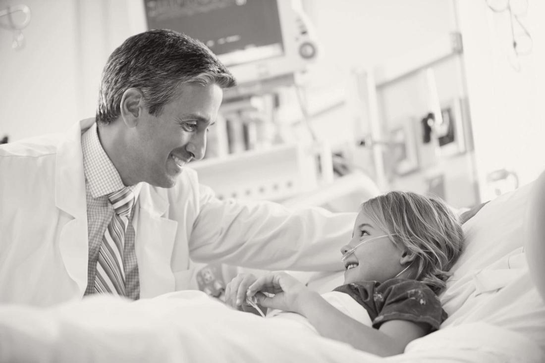 Physician with patient